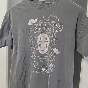 Ghibili Studio Spirited Away Graphic Tee XL Gray